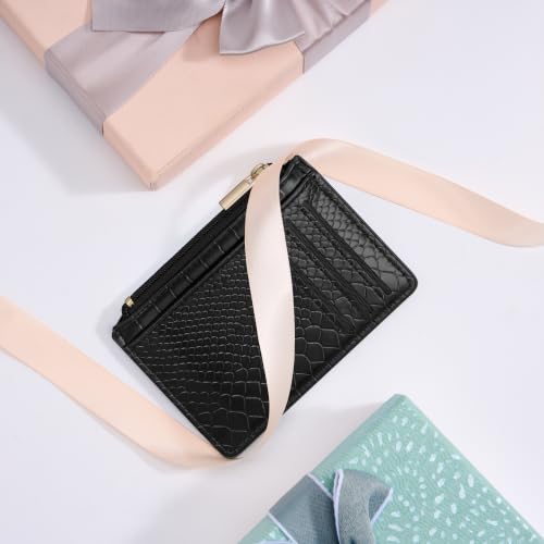 Image of Tipmile Mens RFID Wallet, Small Slim Business Credit Card Holder, Mens Gift | Mini Tiny Cute ID Case, Minimalist Zipper Pocket Wallet, Thin Coin Purse, Mothers Gift
