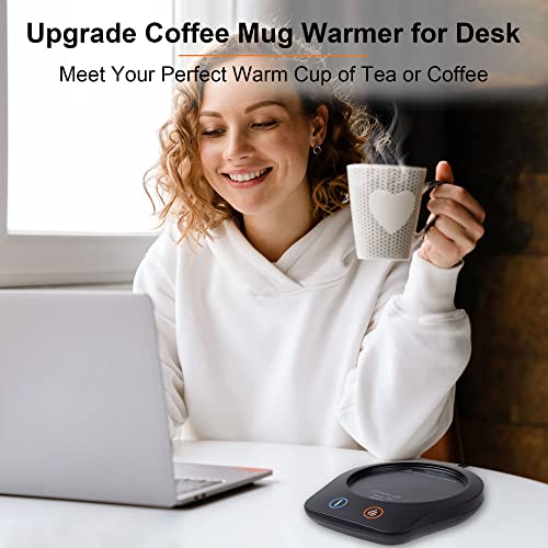 Mug Warmer Coffee Cup Warmer For Desk: Electric Coffee Warmer For Desk 2/4/8 Hours Auto Shut Off With 5 Control Temperature Settings - Large Smart Beverage Heating Plate For Home And Office Use Black #TOP4