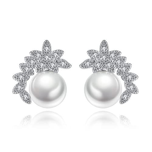Boucles d'oreilles femmes élégantes anti-allergie en zircon brillant