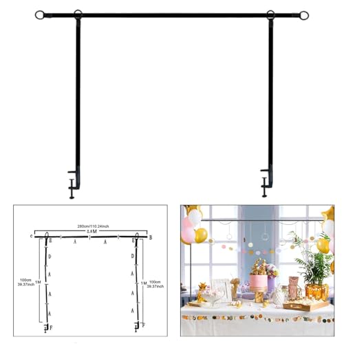 Support de tige de table avec pinces réglable pour décoration - 8
