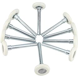Rueda de Repuesto para Puerta de Garaje, Ruspela 10pcs Rodillo para Puerta, Rueda de rodamiento de nailon seccional 10.5x4.5cm/4.13x1.77in