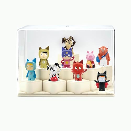 Tnvodejo Tonie Regal as Bubble Mart app | Fully Magnetic Tonie Box Regal for Over 14 Numbers | Tonie Regal for Girls and Boys in White (25,21 * 30.8 * 18.8 cm)