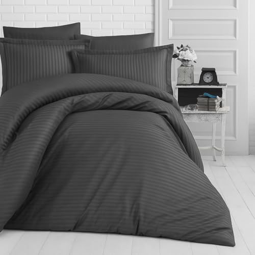 Image of Sofrito Micorfiber - Cotton Feel Duvet /Comforter Cover (Double - 91 inchx101 inch - Inches) with Solid Zipper Clousre - Steel Grey | Solid Zipper Closure & Four Corner Ties |