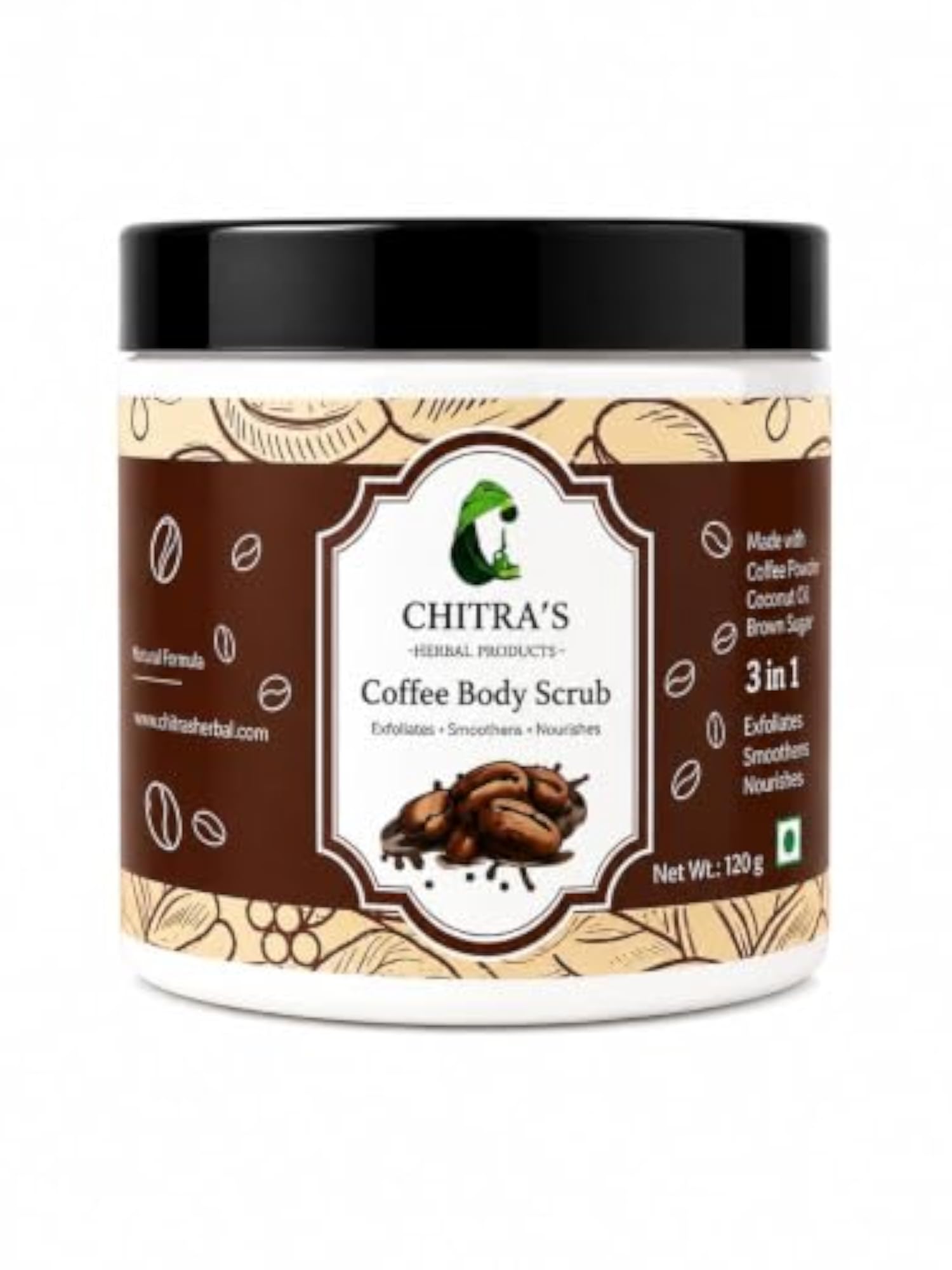 Herbal Coffee Body Scrub Powder for Tan Removal
