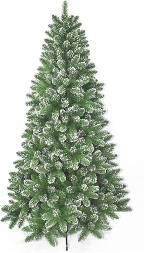 grand duchess balsam fir 6Ft Artificial Christmas Tree, Snow Flocked Slim Xmas Tree with PVC Branch Tips, Metal Hings & Foldable Base, Ideal for Holiday Home Office Party Decor,5FT balsam hill