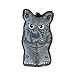 Invincibles Tough Seamz Stuffingless Durable Tough Plush Toy for Dogs, Tough Squeaky Dog Toy by Outward Hound, Medium, Rhino