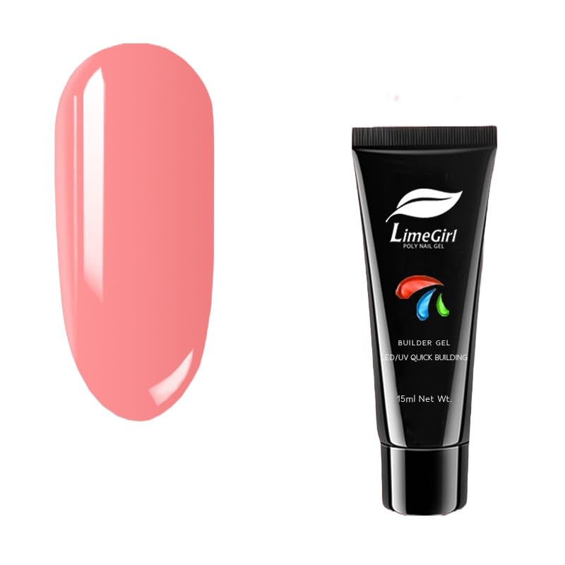 LimeGirl Nail Extension Poly Nail Gel from BELLE GAGA ™ Extend Builder Gel Finger Nail Extension UV LED Acrylic Builder Gel (Nude)