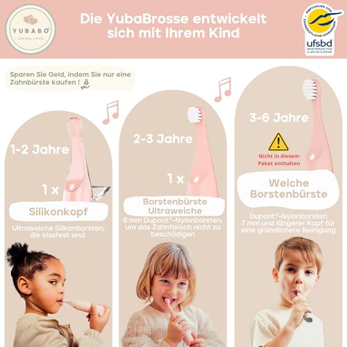 Elektrische zahnbürste kinder - kinderzahnbürste elektrisch - sonicare kids - Musikalisch - 100 Tage Autonomie - Wiederaufladbar - Von Zahnärzten empfohlen (Rosa, 1-3 Jahre) – Bild 6