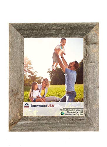 BarnwoodUSA Rustic 13x17 Custom Picture Frame 1 1 2 Inch Wide - 100% Reclaimed Wood | Weathered Gray