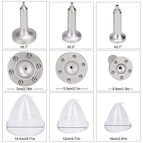 Image of Vacuum Therapy Cupping Machine with 30 Cups and 3 Metal Gua Sha Handles for Salon SPA, Body, Back, Face Massage Care