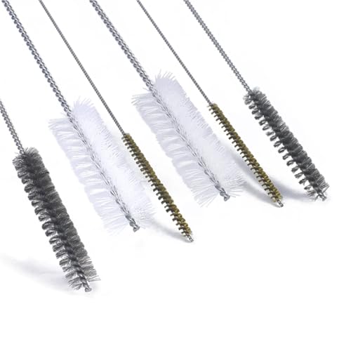 Cepillo para desagüe de acero inoxidable extra largo con bucle torcido 5