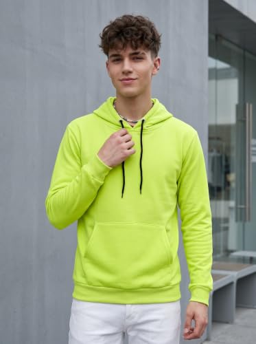 Image of HOODMASTER Unisex Fleece Hoodie Sweatshirt with Pockets Full Sleeves Regular Fit Solid Pattern Hooded Neck and Standard Length | Hoodies for Men & Women