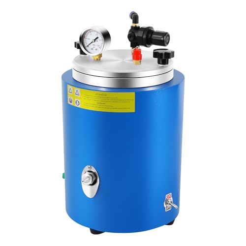 Round Wax Injector, 500W Electric Wax Injection Machine, 5.51lbs Wax Casting Machine with Double Nozzle, 86-230°F Adjustable Temperature Countertop Melting Furnace Jewelry Casting Tools