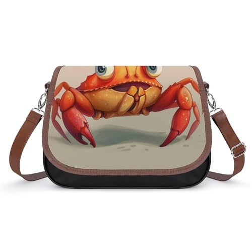 Sacoche en cuir crabe mignon pour femme idéal pour les sorties en ville et balades