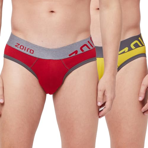 Image of Zoiro Men's Brief | Soft Band | Soft No-Marks Elastic | Breathable Innerwear | Pack of 1 | Color May Vary