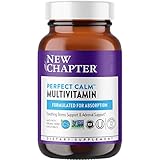 New Chapter Calming Supplement -Perfect Calm Multivitamin for Stress + Mood Support with B Vitamins + Holy + Lemon Balm + Organic Non-GMO Ingredients, Basil, 72 Count (Pack of 1)