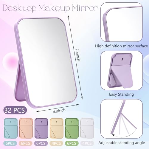 Espejo de maquillaje plegable Honeydak 32 piezas miniatura 2