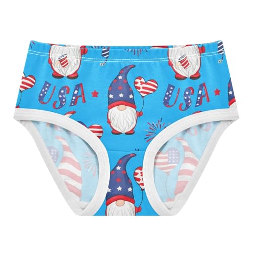 Colorful Toddler Underwear Floral 2t Cotton Little Girl Panties Cute Gnomes American Flag Blue Briefs Girls Undies