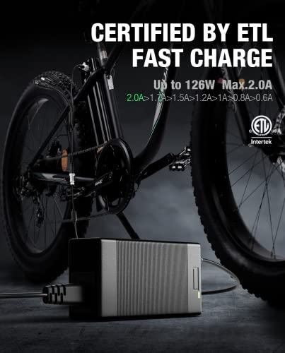 Universal 48V Battery Charger For Electric Bike, Stio 54.6V 2A 3Prong Gx16 Dc 5.5Mm Xlr Iec Rca Connector Power Supply For 48V Ecotric Bike/Lectric Xp/Evercross H5 Ebike Lithium Battery Power Adapter #TOP4