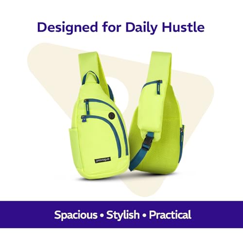 Image of Provogue Bolt Crossbody Bag for Men and Women, Sling Bag, Small Backpack, Multi-pocket Bag for Travel, Chest Bag with 8 inch Tab Pocket, One Side Shoulder Bag