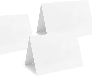 Place Cards for Table Setting 20 Pcs White Blank Tent Place Cards Name Table Card