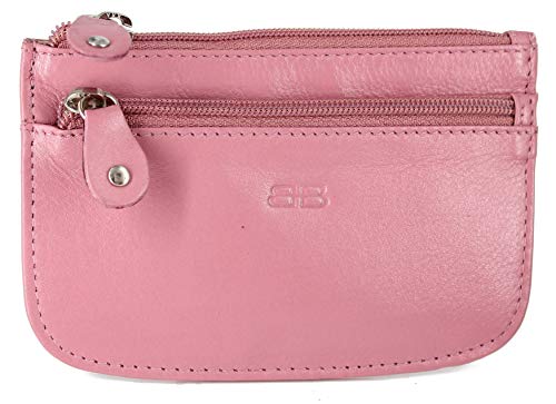 Preisvergleich Produktbild BERNARDO BOSSI Echt Leder Schlüsseltasche Schlüsseletui Schlüsselbörse Schlüsselmäppchen Verschiedene Modelle (M2 Rose dust)