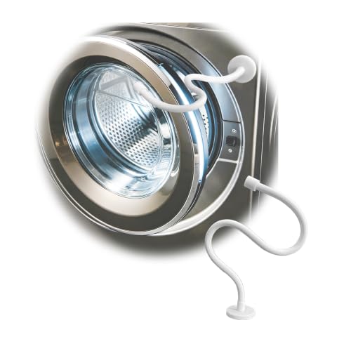 Yuibthr Front Load Washer Door Prop & Magnetic Washing Machine Door Holder - Removable Flexible Hose Stopper with Strong Magnet Base Keep Washer and Dryer Open White