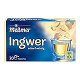 Meßmer Ingwer | 20 Teebeutel | Vegan | Glutenfrei | Laktosefrei