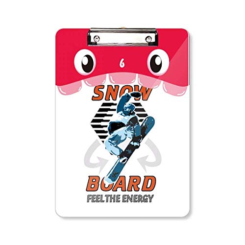Planche de snowboard illustration sport d'hiver A4 edition art