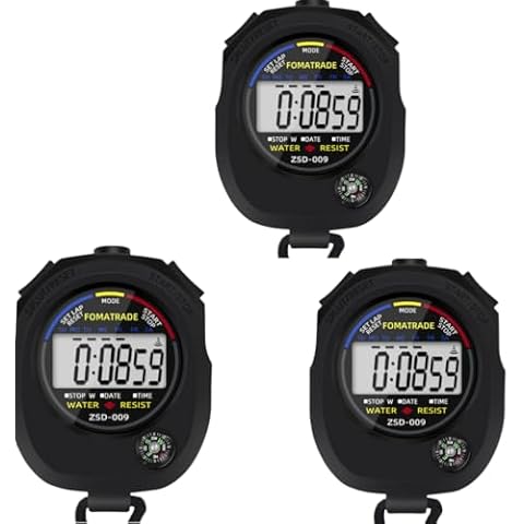 FomaTrade Waterproof Stopwatch,Digital Stopwatch Timer,Sport Stop Watch,Interval Timer with Large Display (3) Cover
