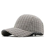 Xilery Gorra de béisbol para mujer y hombre, con mezcla de lana a cuadros, estilo camionero, estilo casual, Color 3, M/talla única