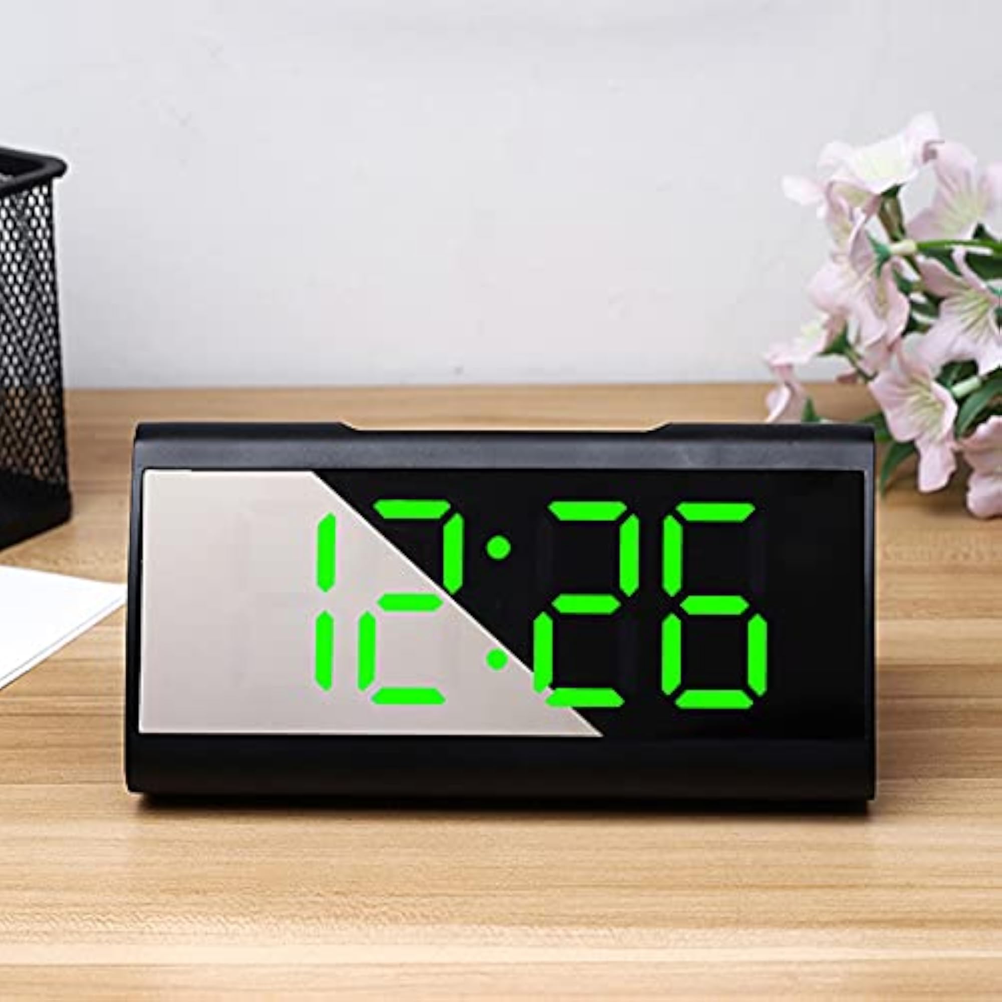 Set of 2 Desk Clock, Digital Display USB Charging LED Clock