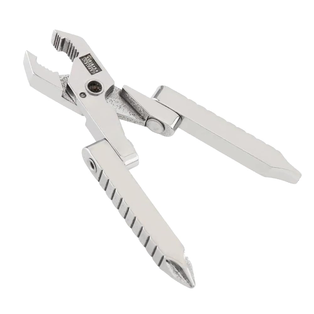 Mini Multifunctional Pliers, 6 in 1 Folding Stainless Steel EDC Keychain Screwdriver Pocket Tools, Portable Outdoor Multitool for Hiking Camping and Gift