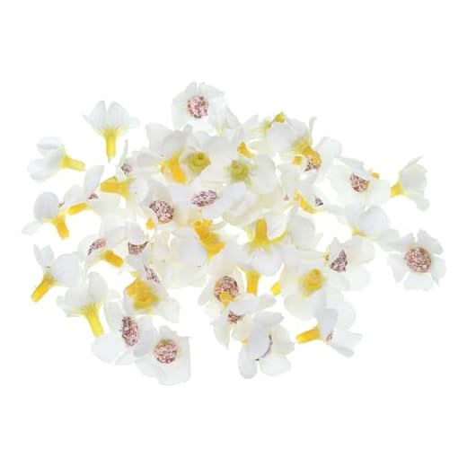 PATIKIL 0.79" Artificial Margarita Flores Cabezas, 50 Paquete Seda Margarita Falsas Flores Cabezas para Boda Floral Ramo Decoración Bricolaje Artesanía Fabricación, Blanco
