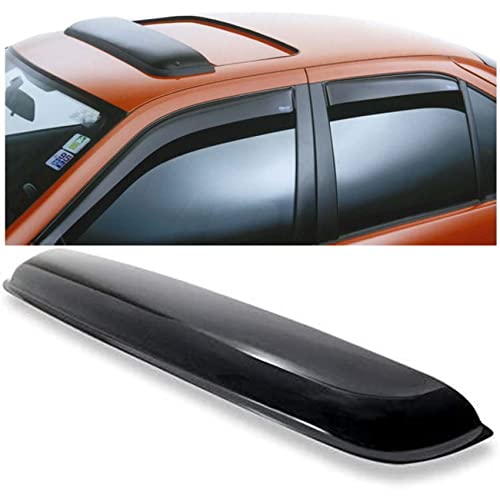 Wensdy 38inch 980mm Universal Sun Roof Wind Deflector, 1pcs Dark Smoke Auto Moon Sunroof Window Visor with Double Side Tape RN98