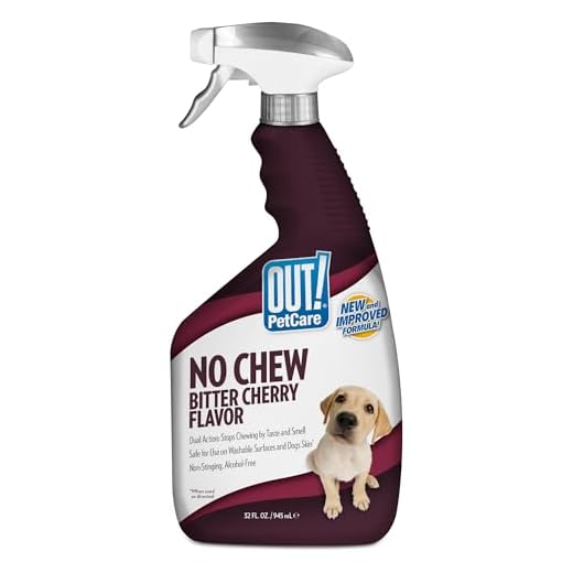 OUT! PetCare No Chew Bitter Cherry Flavor - Deterrent for Puppy Training to Discourage Licking and Chewing - 32 oz