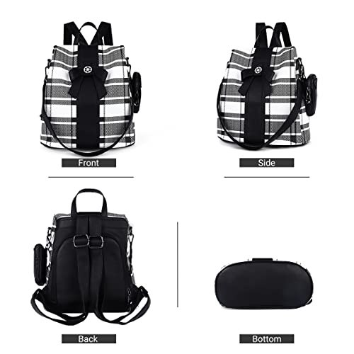 Image of ZOCAI Backpack Purse for Women Fashion Backpack Purses PU Leather Daypacks Anti-Theft Shoulder Bag Satchel Purse
