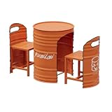 JQQJカウンターテーブル、ダイニングテーブ ルセット、カウンターテー ブルと椅子のセット、バーヴィンテージセット、ドラムバーテーブルと椅子、2人掛け、レトロな工業用ガレージスタイル、自宅、カフェ、レストラン、ベーカリー、図書館、ビジ...