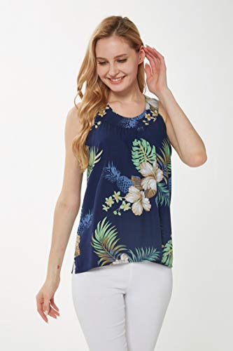 Image of Matchable Family Hawaiian Luau Men Women Girl Boy Clothes in Pineapple Garden Navy