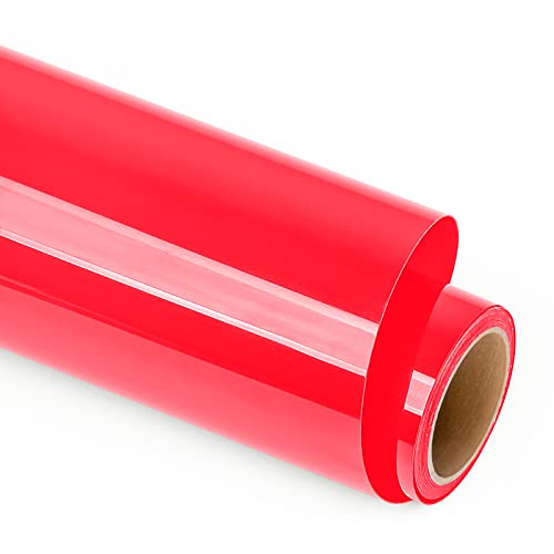 Lya Vinyl Heat Transfer Vinyl, 12 x 6FT(30.5cm x 183cm) Red Iron on Vinyl for Cricut, Silhouette Cameo, HTV Roll for Cloths, Hats, Fabric(Red)