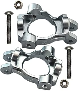 GPM For Losi 1:10 Lasernut U4 Tenacity LOS03028 / Tenacity DB Pro LOS03027V2 Upgrade Parts Aluminum Front C-Hubs - 6Pc Set Silver
