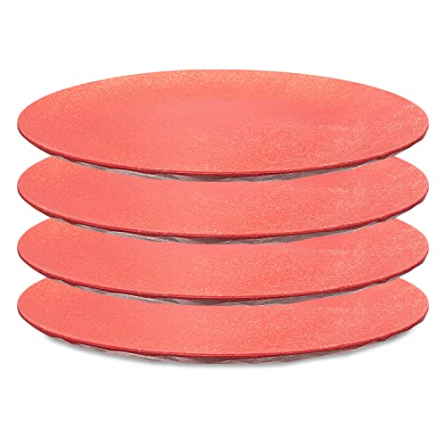 CLUB PLATE L Flacher Teller 4er Set nature coral