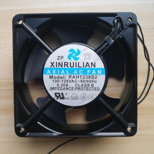 DJHAQDM Compatible para XINRUILIAN RAH1238S2 100-125V 0.30A 12cm 12038 2-Wire Ventilador refrigeración
