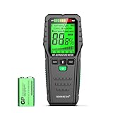 RDINSCOS Pinless Moisture Meter for Wall, Wood & Masonry – Non-Invasive Digital Moisture Detector with 19mm Depth, Flashlight, LCD Display – Ideal for Leak Detection & Water Damage