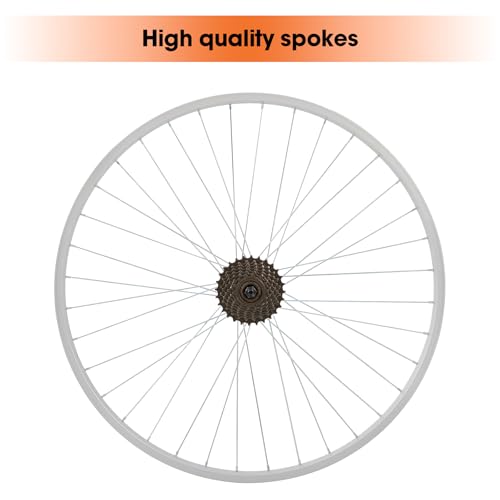 Image of Hiland 26 inch 27.5 inch 29 inch x 1.75 inch Alloy Bike Rim for 1.75 to 2.215 Inch Tire, Front & Back MTB Wheelset for Dis Brake with 7 Speed Freewheel, Bolt On Axle, Bicycle Accessories for Adult Bikes