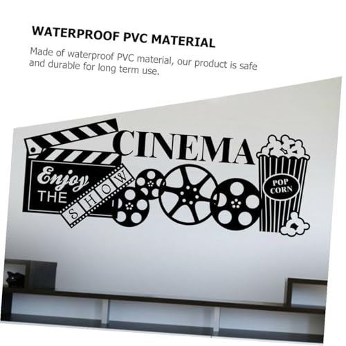 Décoration murale cinéma noir amovible et sûr pour séjour