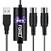 FORE MIDI to USB Interface Compatible with USB Type-C MIDI Cable with Input&Output Work with MIDI Keyboard/Synthesizer/MIDI Deivce Compatible with iOS&Android, Windows/Mac OS Black - 6.5Ft