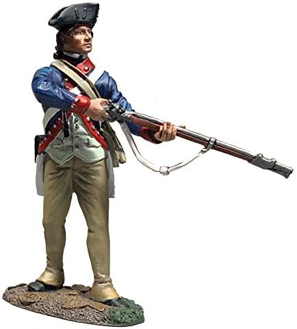 W. Britains American Revolution 16084 Línea Continental 1er Regimiento Americano de pie Listo Escala 1:30 Peltre