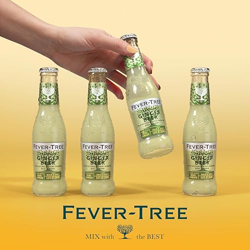 Image of Fever-Tree Ginger Beer - Premium Mixer for Cocktails and Mocktails, 6.8 fl oz Bottles, Pack of 24 - Naturally Sourced, Non-GMO
