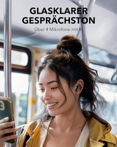 soundcore P30i by Anker Noise Cancelling Earbuds, smarte Geräuschunterdrückung, kraftvolle Bässe, 45h Spielzeit, 2-in-1 Case und Handyständer, IP54, kabellose Kopfhörer, Bluetooth 5.4, App Steuerung 6